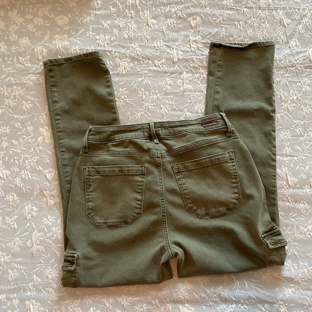 PAIGE Sage Green Trousers cargo style pants 28 - Picture 6 of 8
